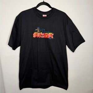 Supreme Cat woman Black Graphic T-Shirt